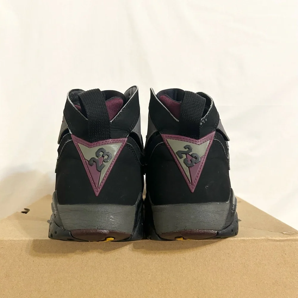 Jordan Men's High-Top Sneakers in Black and Gray with Burgundy Jumpman
